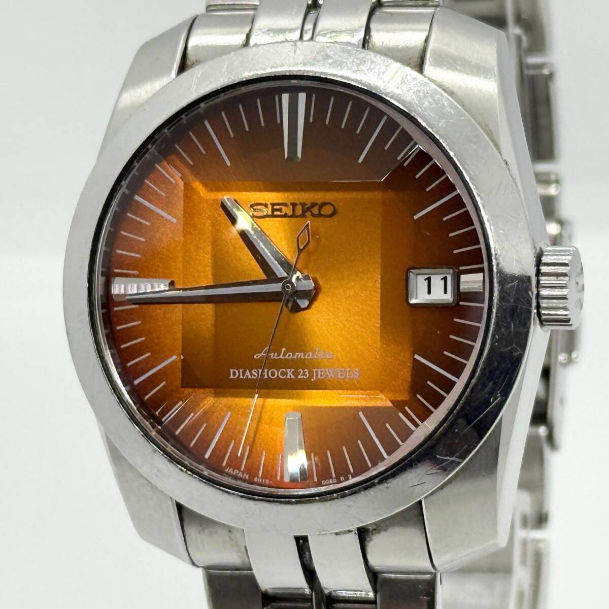 SEIKO セイコー 6R15-00D0 SARB005 ブラウン AT メンズ 5面カットガラス レトロモダン 腕時計 稼働品