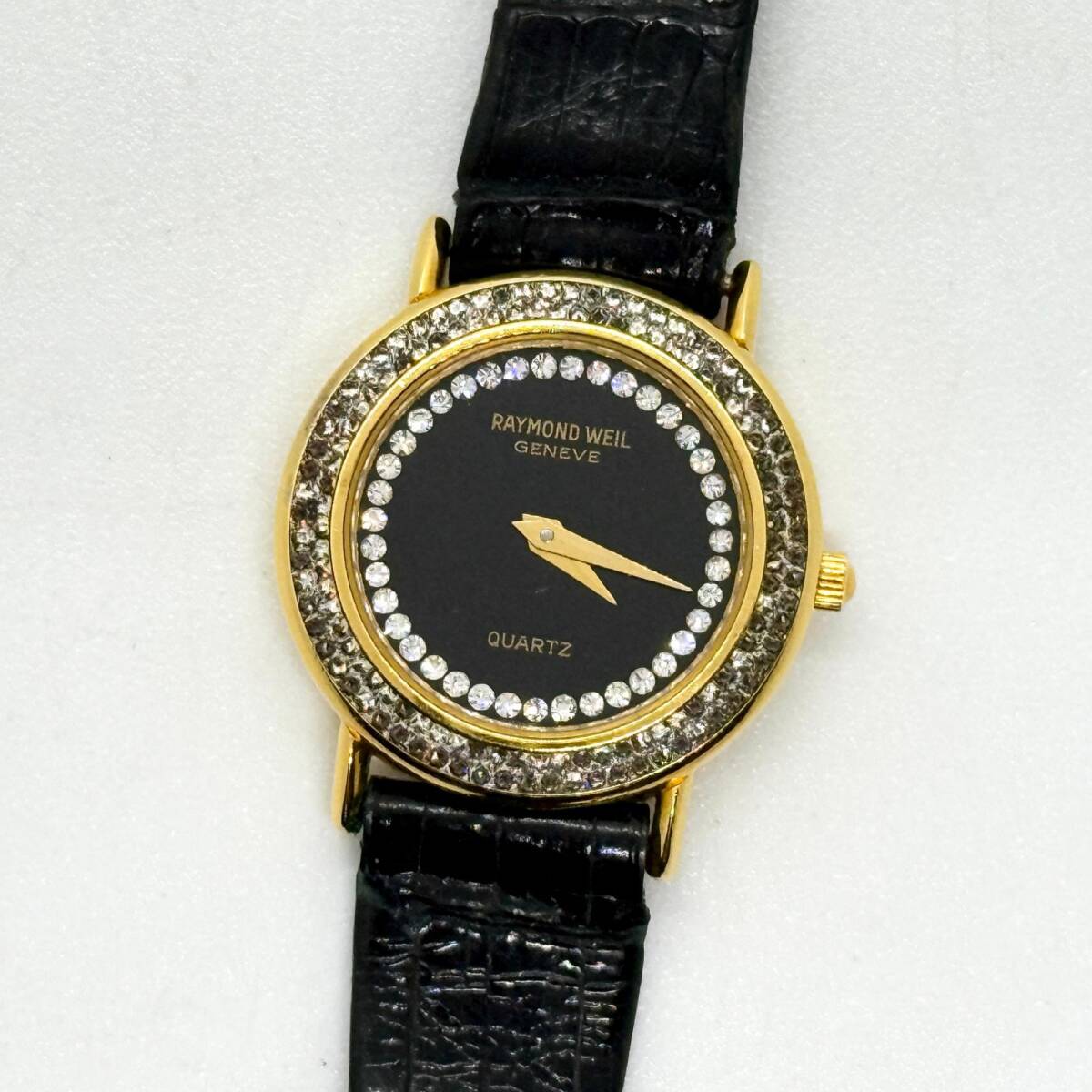 RAYMOND WEIL レイモンド ウェイル 18K 5834 ブラック QZ レディース 腕時計 稼働品