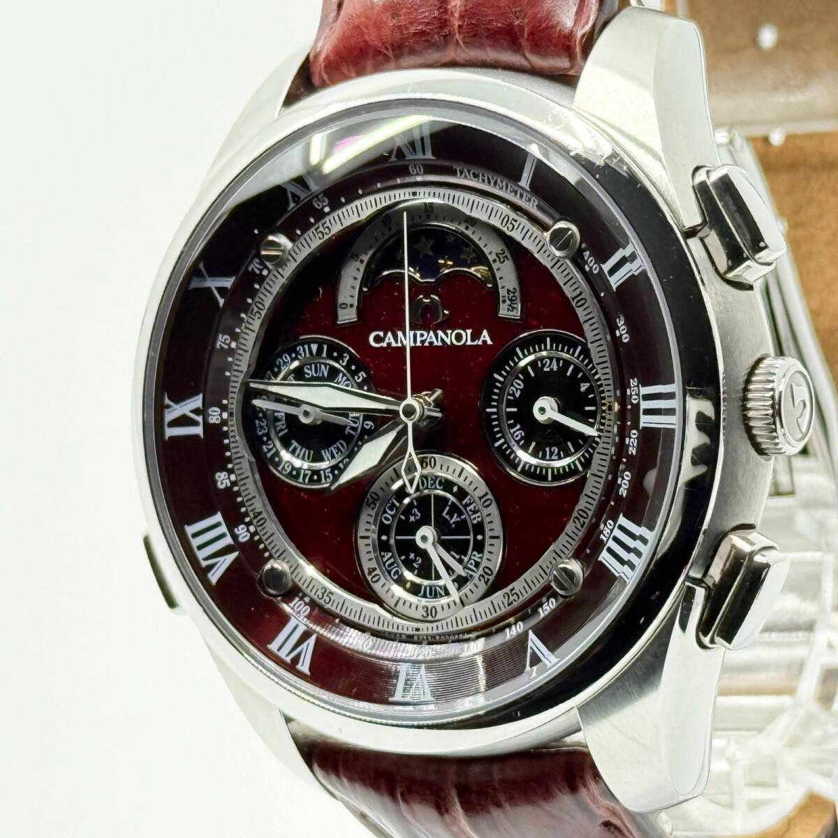 CITIZEN シチズン CAMPANOLA カンパノラ ボルドー文字盤 6772-T007902 QZ メンズ 腕時計 稼働品