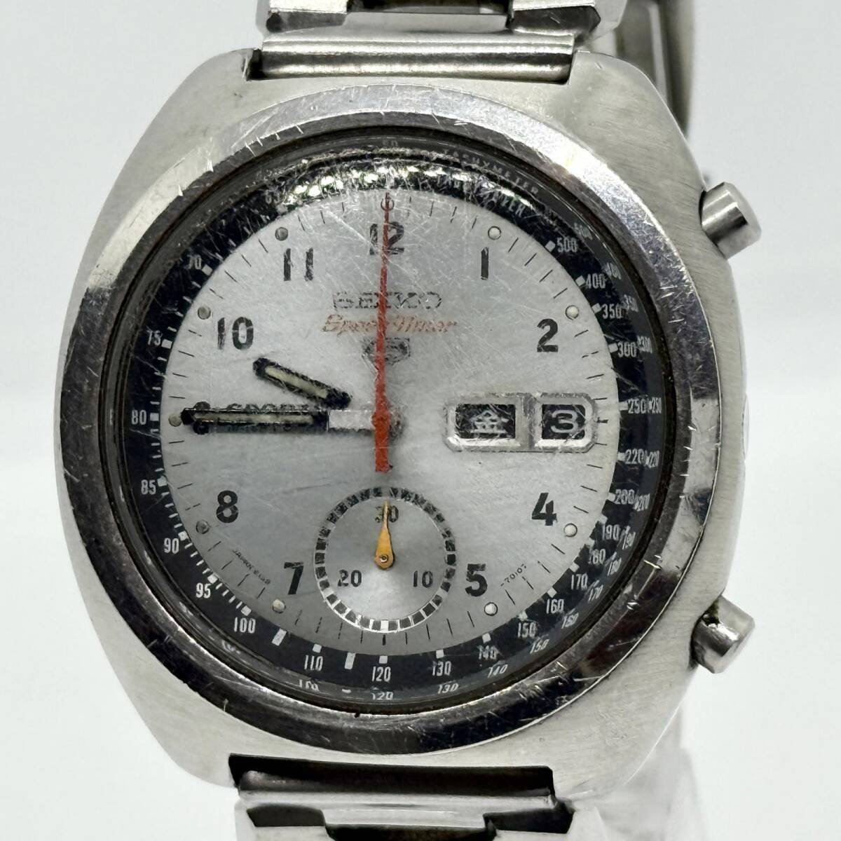 SEIKO セイコー 5スポーツスピードタイマー 6139-7010 グレー AT メンズ 腕時計 訳あり