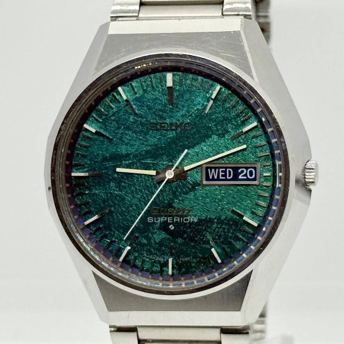 SEIKO セイコー スーペリア デイデイト 3883-7000 ブルー QZ メンズ 腕時計 稼働品