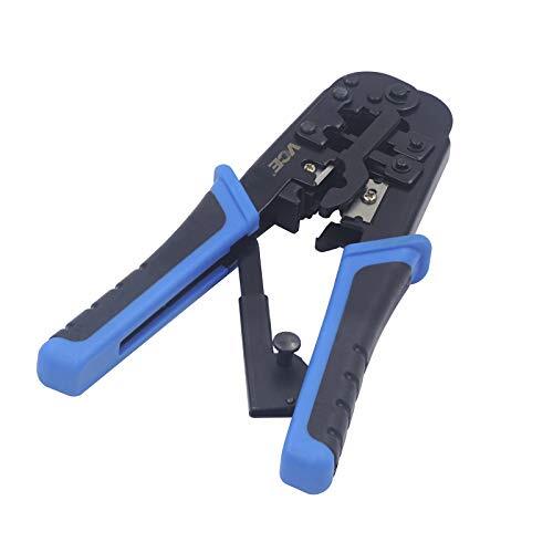VCE GJ668 RJ45 かしめ工具 皮剥く 端子圧着 多機能 ラチェット式 RJ45 RJ12 RJ11 LANケーブル 電
