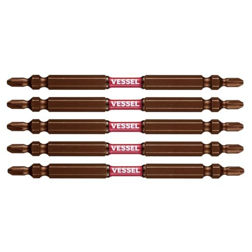 5本組 +2×110 ベッセル(VESSEL) 40V対応 両頭ビット サキスボ スリム トーション +2×φ4.5×110mm 