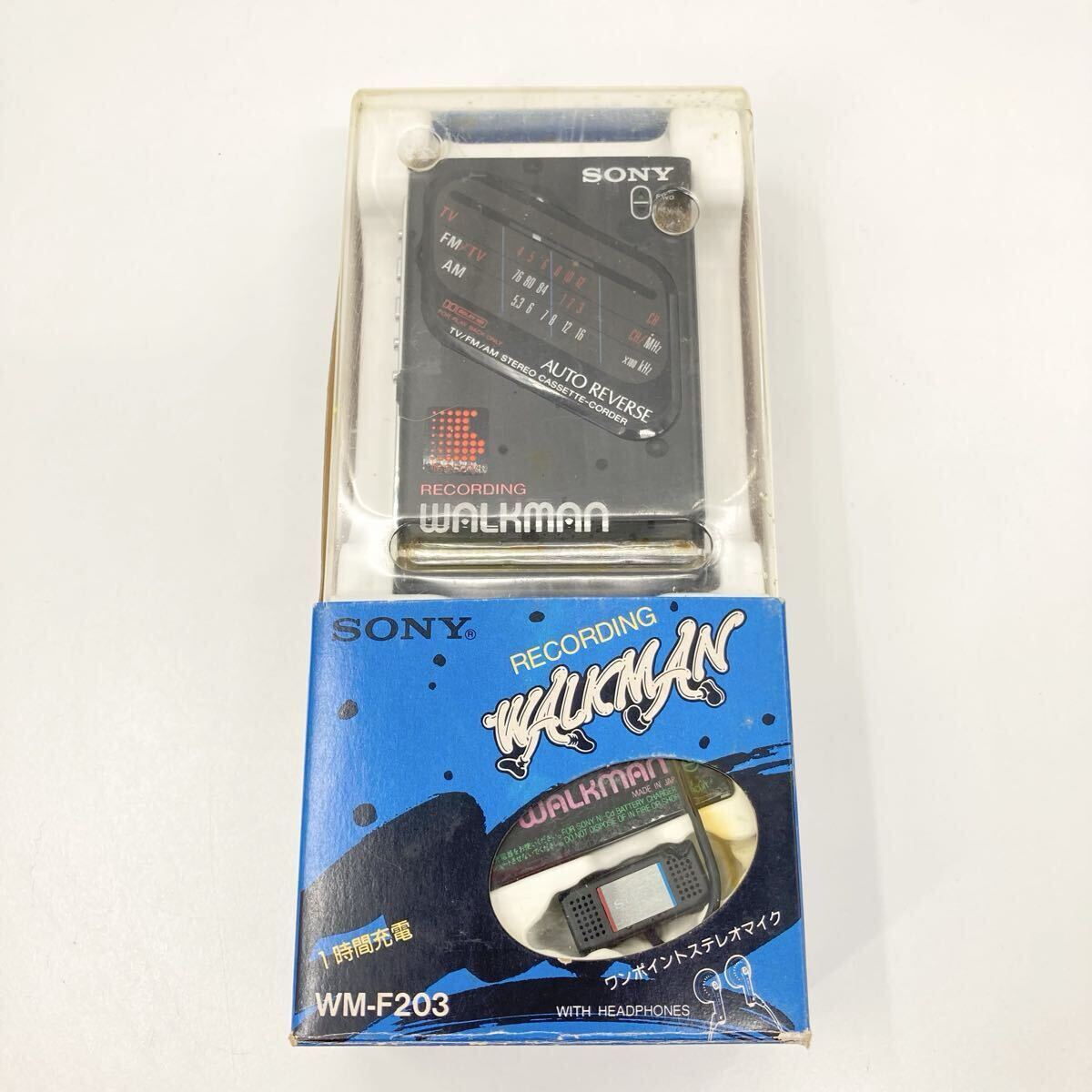 希少 未使用 保管品 SONY ソニー WM-F203 カセット Walkman ウォークマン TV/FM/AM