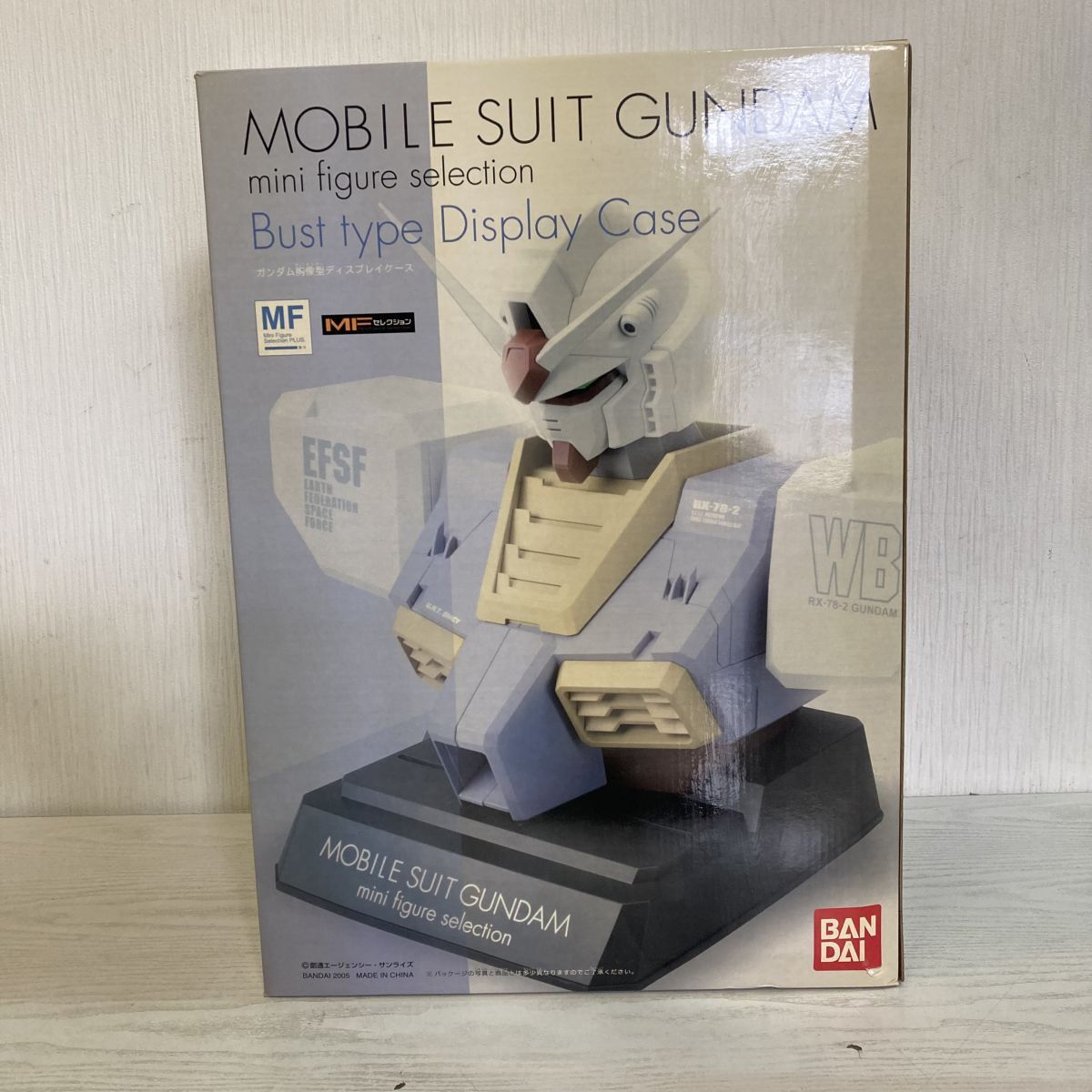 ね879【160】1円～ BANDAI MF セレクション ガンダム胸像型ディスプレイケース 箱傷み有