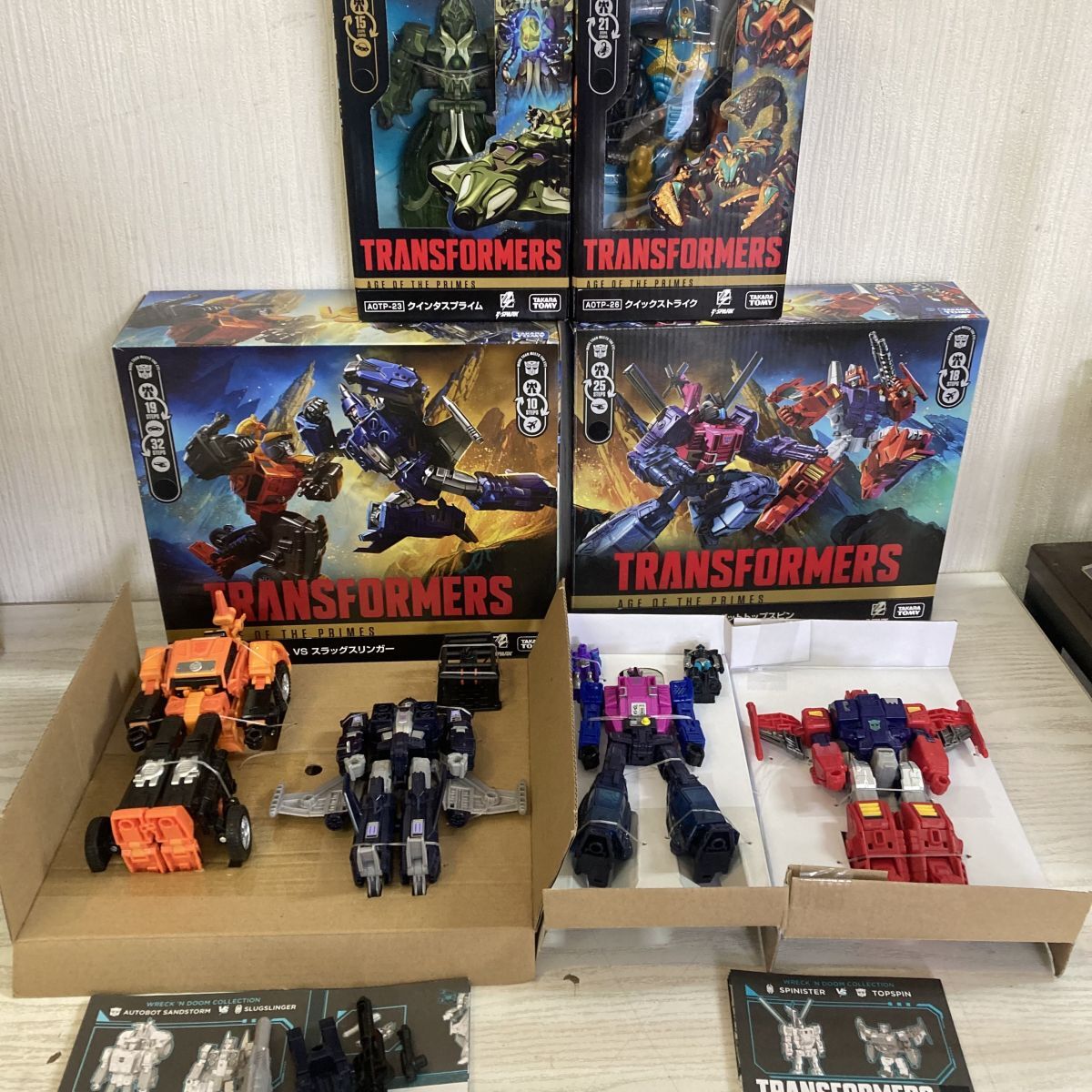 ね854【100】1円～ 一部未開封 タカラトミー トランスフォーマー クインタスプライム クイックストライク 他 まとめセット 箱ダメージ有