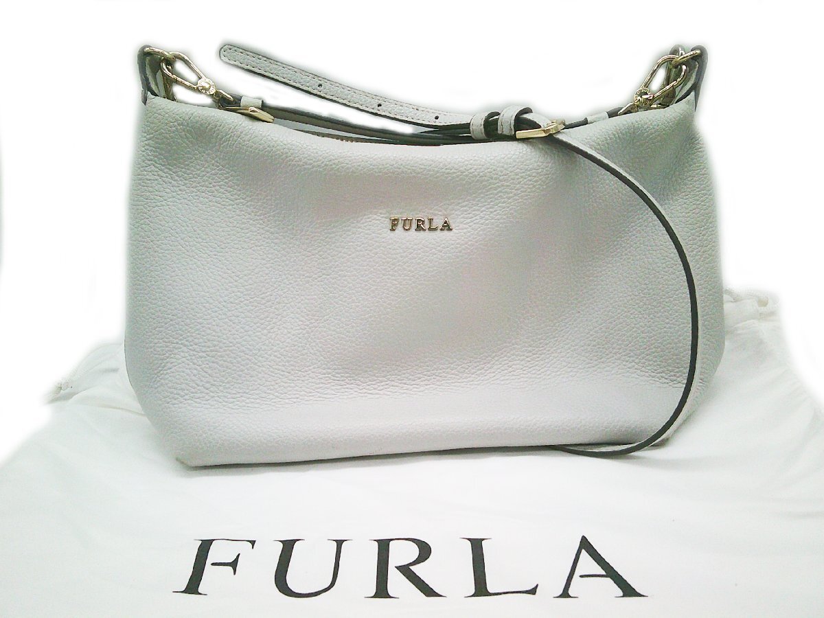 ★FURLA フルラ 2Way ショルダーバッグ レザー レディース グレー★/Ｈ
