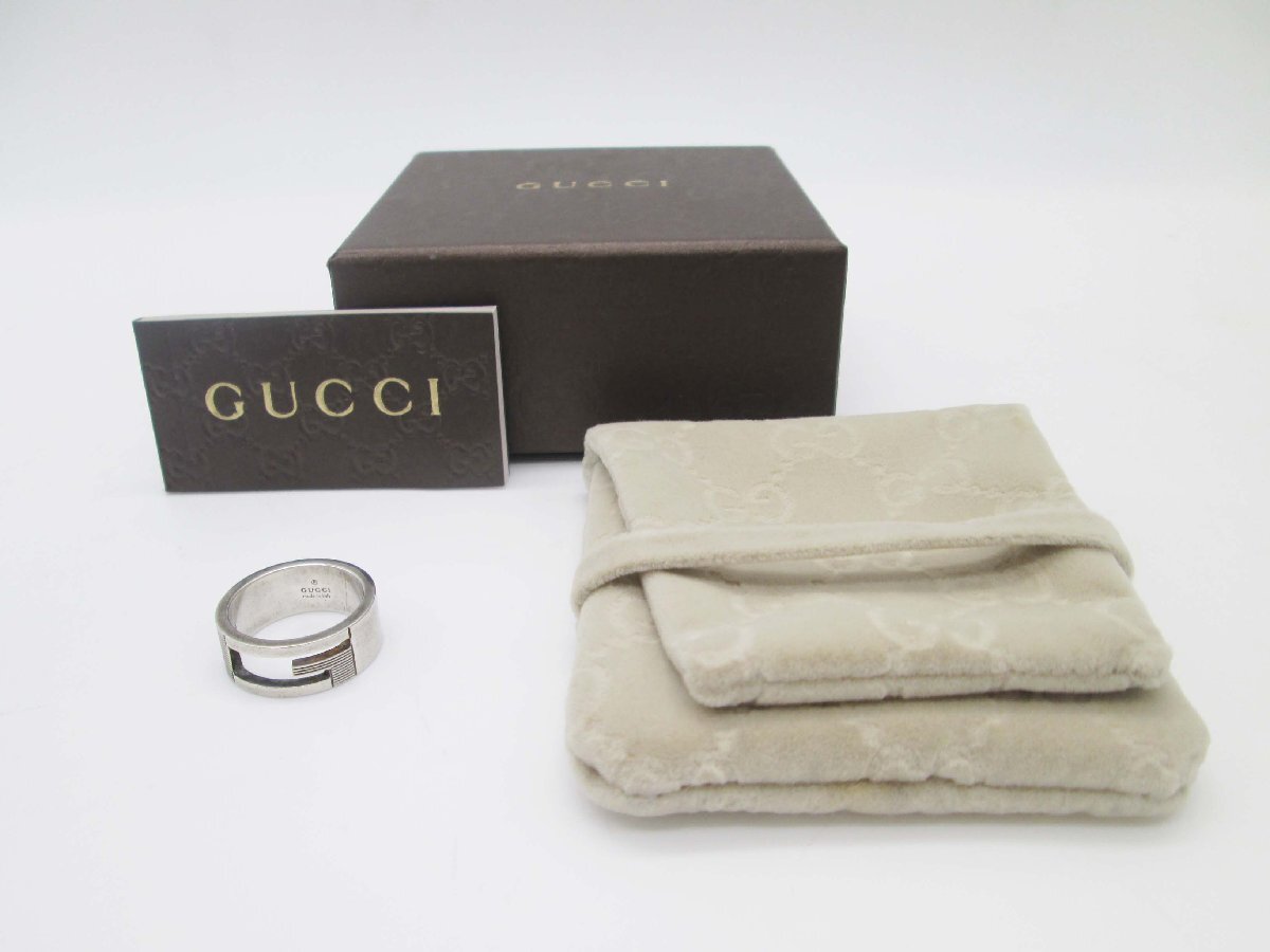 ◆GUCCI グッチ アクセサリー 指輪 リング Gリング 6826E 6969 Gロゴ 重量7.7g 表記サイズ15 シルバー 銀 Ag925 箱・付属品付き◆/T