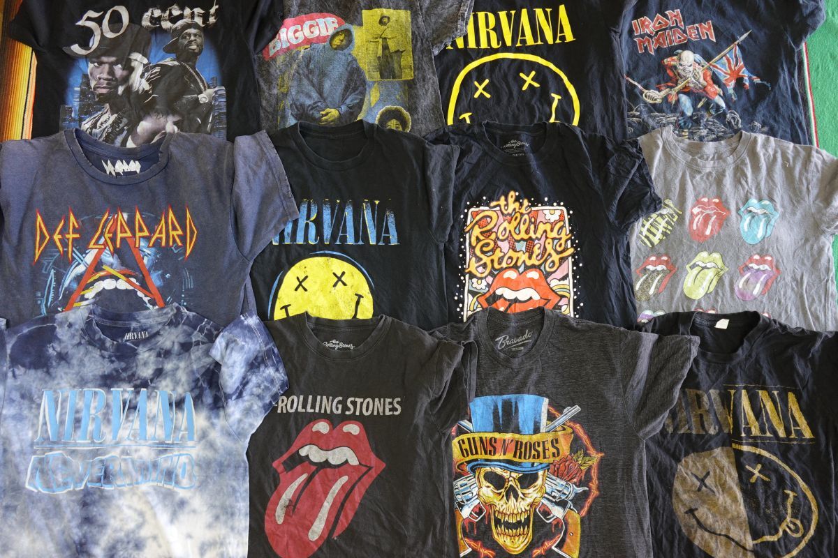 TS-BND96 バンドT プリントTシャツ 半袖 ニルヴァーナ ローリングストーンズ デフレパード￥1～ビンテージUSA古着卸セット業者まとめ