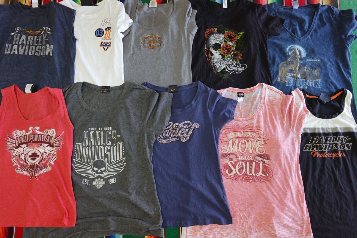 PICK-TS186 レディースサイズ ハーレーダビッドソン HarleyDavidson プリントTシャツMIX￥1～ビンテージUSA古着卸セット業者まとめ
