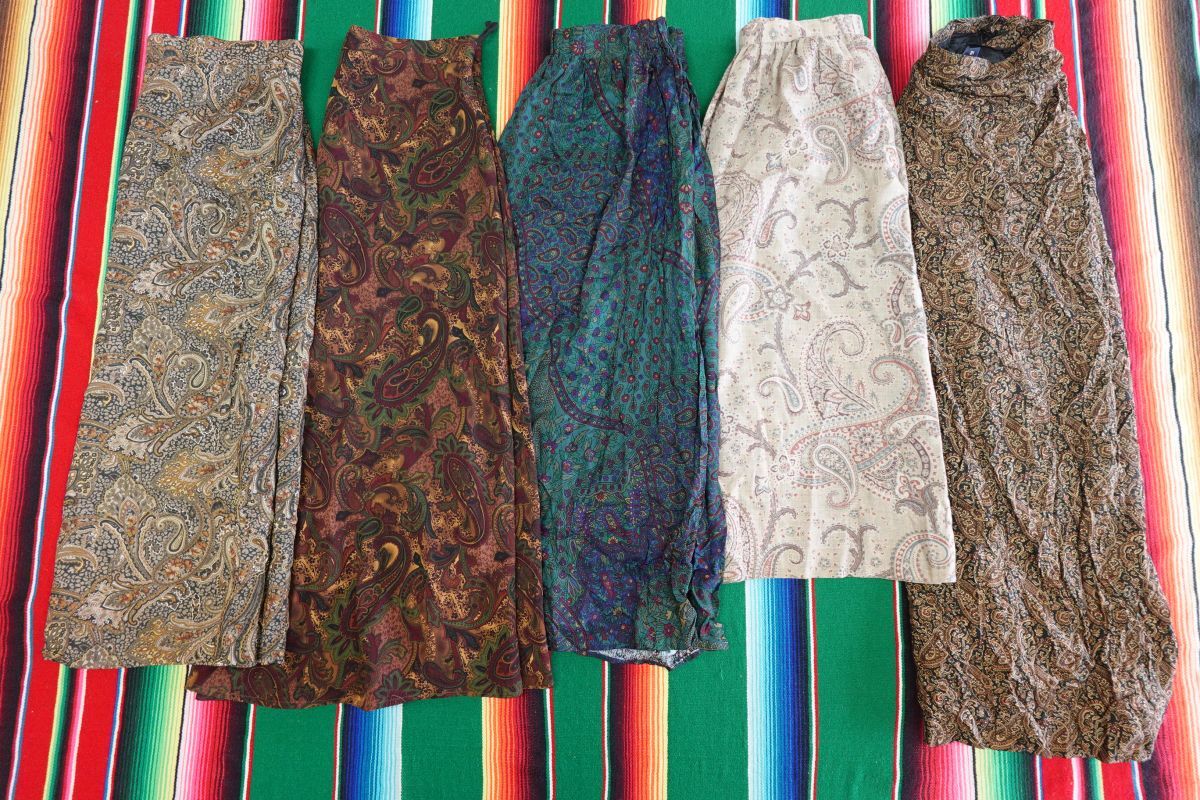 LDS-SKT4 vintage レディース ペイズリー柄 スカート デザイン古着￥1～ビンテージUSA古着卸セット業者まとめ