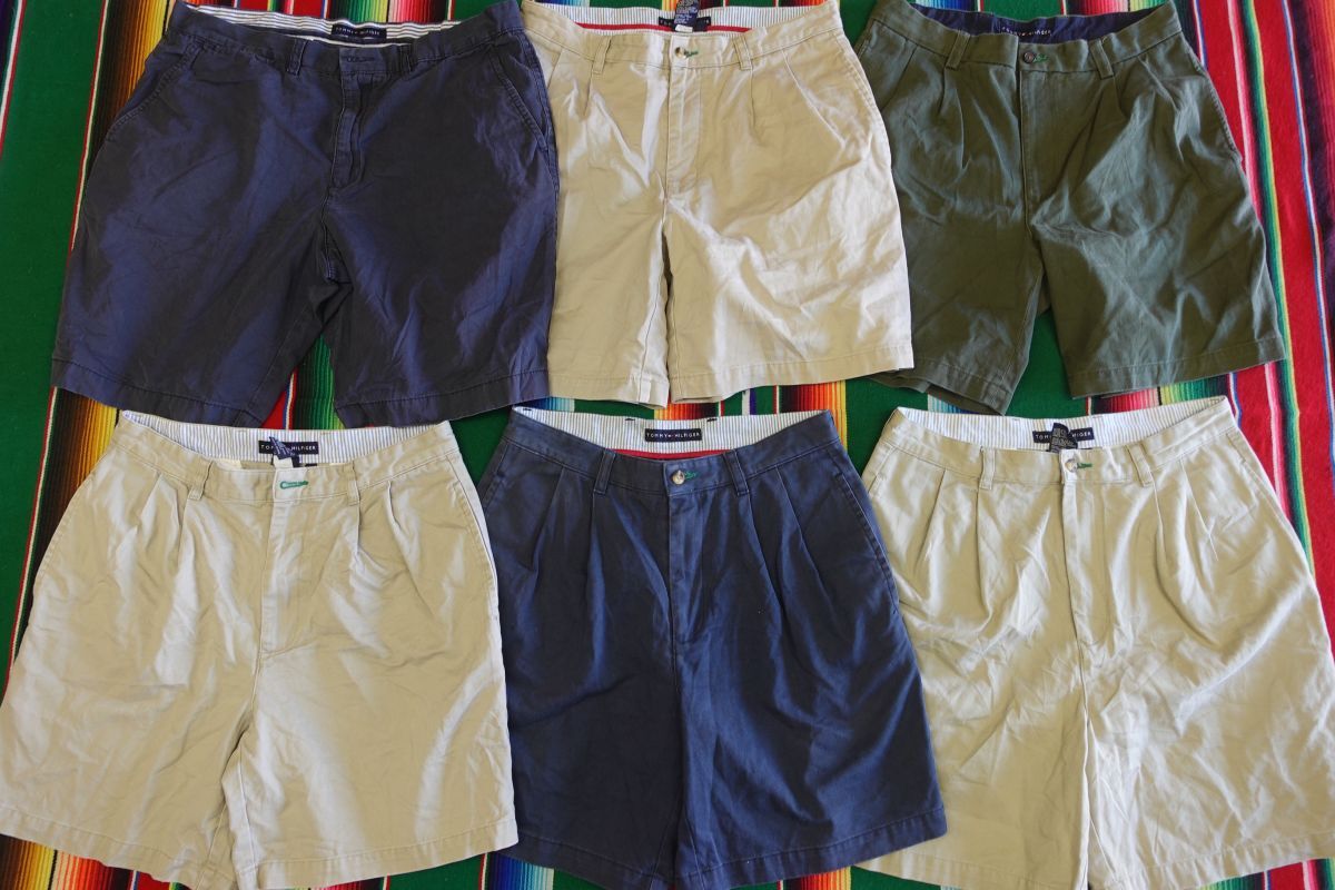 PT-SPT51 90s vintage トミーヒルフィガー TOMMY HILFIGER ツータックチノショーツ 短パン￥1～ビンテージUSA古着卸セット業者まとめ
