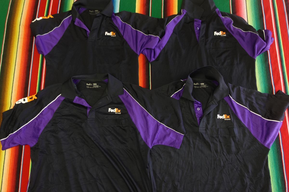 SSH-MPS11 FedEx 企業系 ノベルティ 半袖ポロシャツ ワンポイントプリント￥1～ビンテージUSA古着卸セット業者まとめ