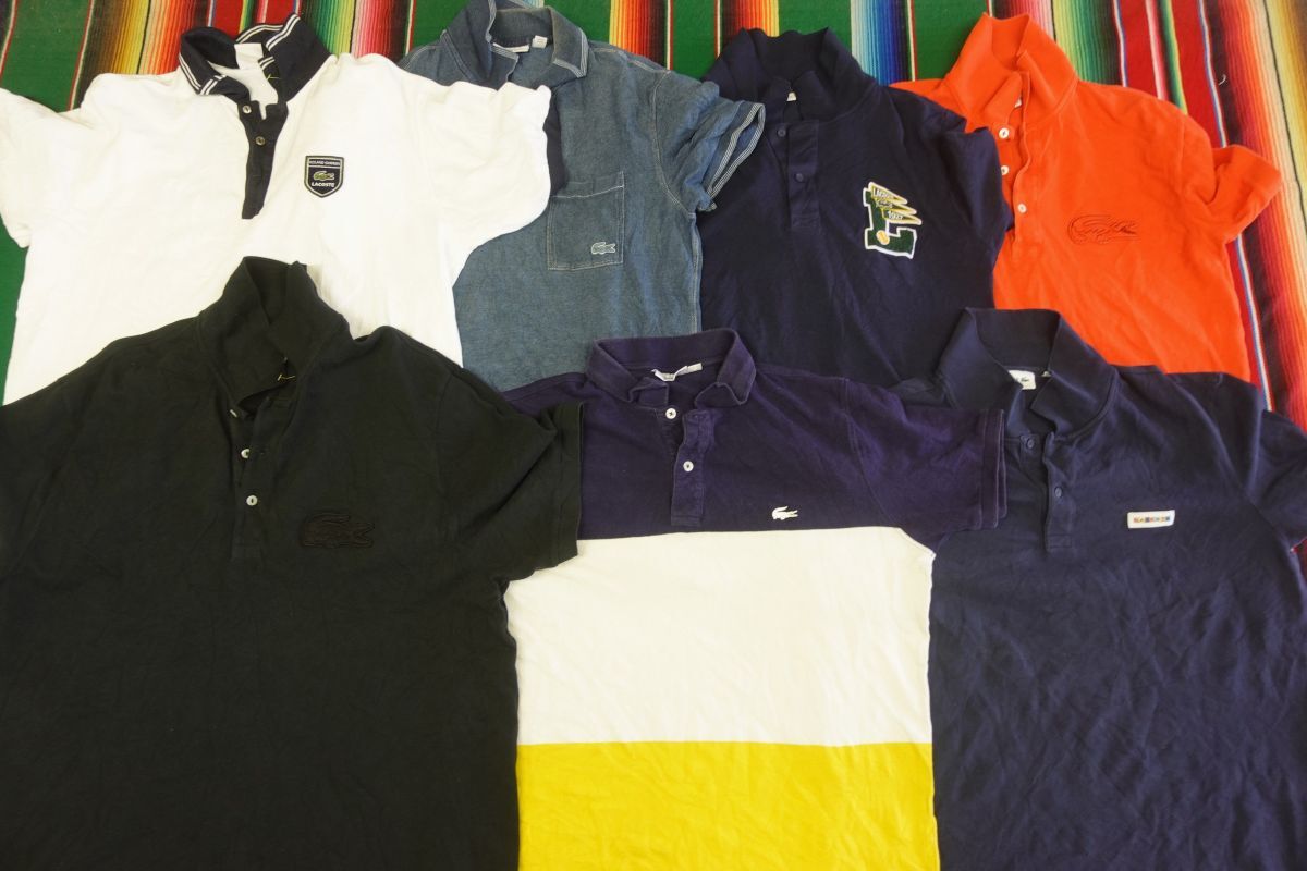 SSH-BNPS48 ラコステ LACOSTE 半袖ポロシャツ ワンポイント デザインMIX￥1～ビンテージUSA古着卸セット業者まとめ