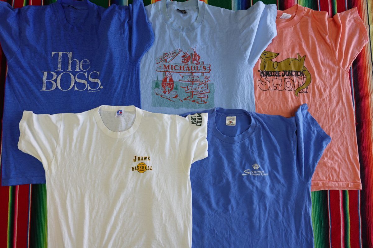TS-OLD64 ワケあり vintage OLDプリントTシャツ クルーネック シングルステッチ￥1～ビンテージUSA古着卸セット業者まとめ