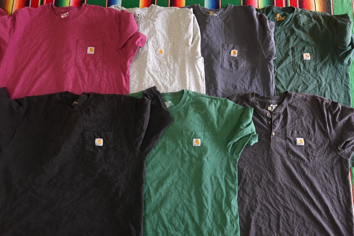 PICK-TS144 カーハート Carhartt ワンポイントTシャツ 無地 プレーン ポケT 半袖￥1～ビンテージUSA古着卸セット業者まとめ