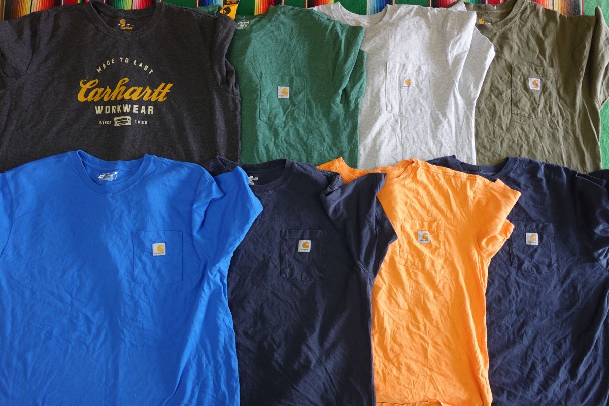 PICK-TS139 カーハート Carhartt ワンポイントTシャツ 半袖 ポケT プリント￥1～ビンテージUSA古着卸セット業者まとめ