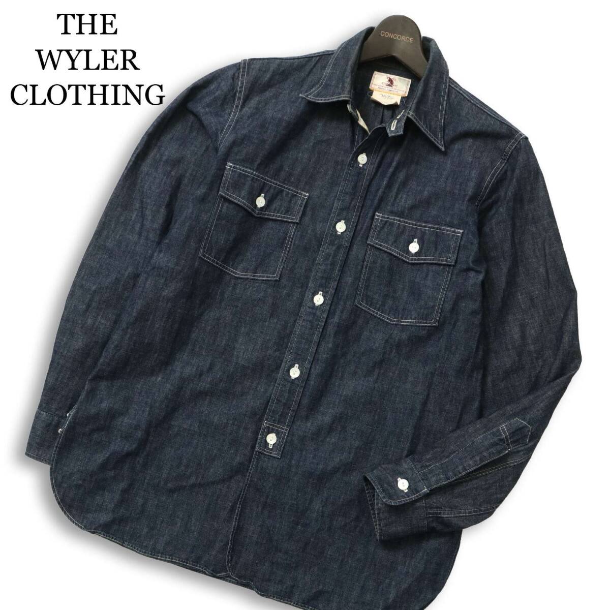 THE WYLER CLOTHING CO. ザ・ワイラー・クロージング 通年★ 長袖 ヴィンテージ加工 デニム ワーク シャツ Sz.36 メンズ