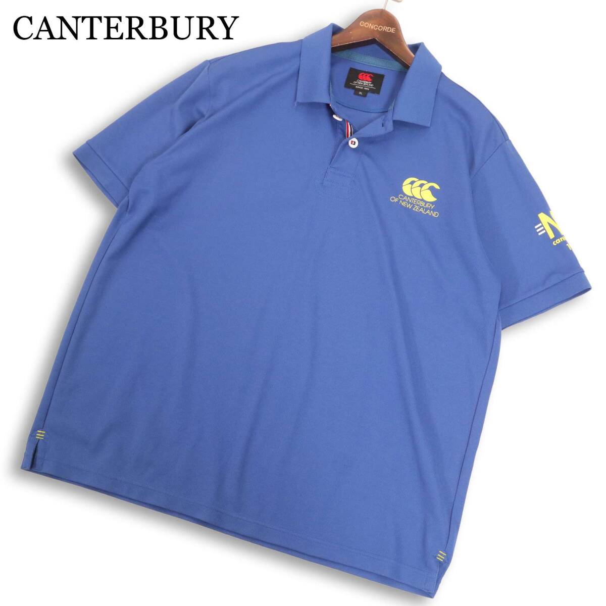 CANTERBURY カンタベリー ラグビー 春夏★ 半袖 FLEXCOOL ショートスリーブ ロゴ ポロシャツ 大きいサイズ Sz.3L メンズ