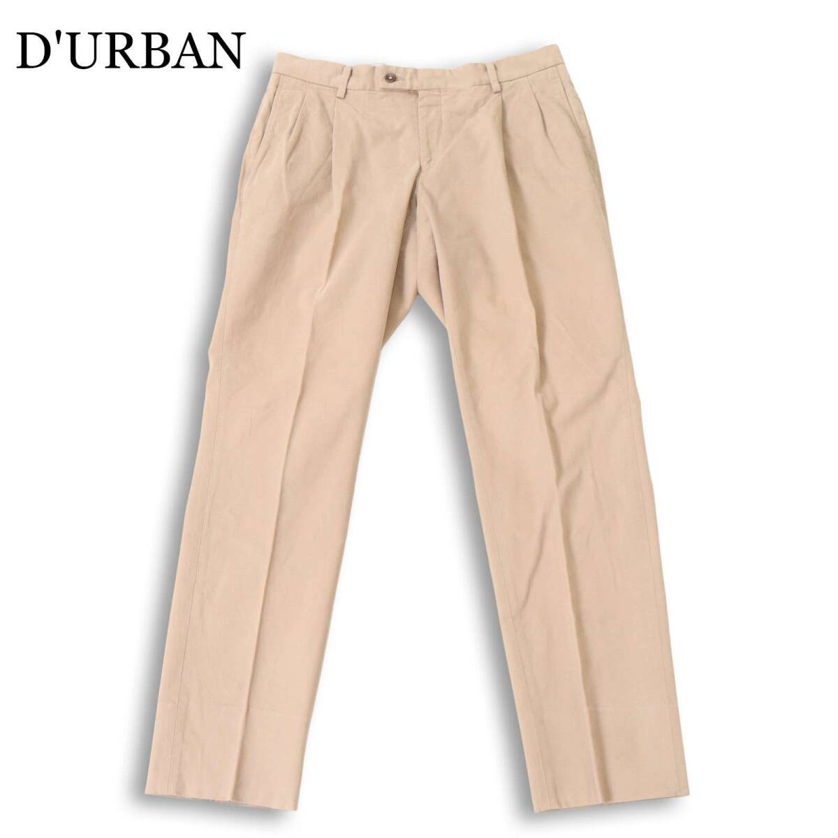 D'URBAN ダーバン 通年★ ストレッチ タック チノ パンツ スラックス 日本製 Sz.L位 メンズ