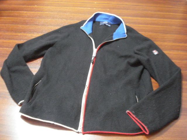 TOMMY/ジップアップニットJKT/メンズ/黒/XL/トミー