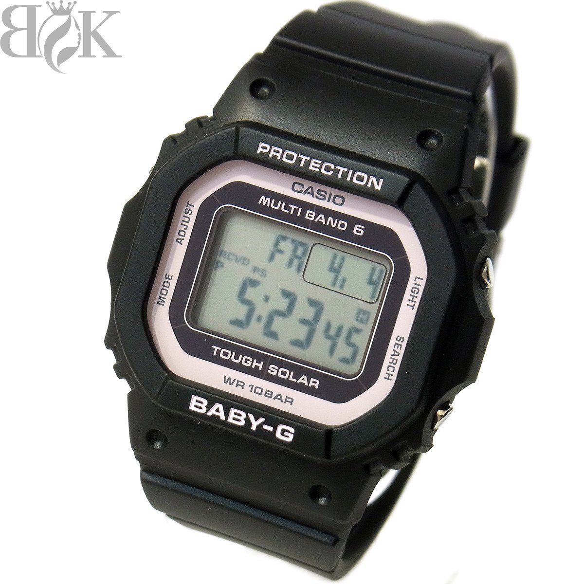 推定未使用品 カシオ BABY-G BGD-5650シリーズ BGD-5650-1BJF レディース 腕時計 デジタル タフソーラー ブラック ピンク 動作品 ◇ 〓