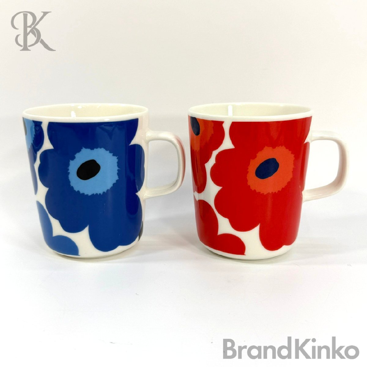 マリメッコ マグカップ 2客 セット 陶磁器 西洋磁器 食器 お皿 marimekko 中古 ★
