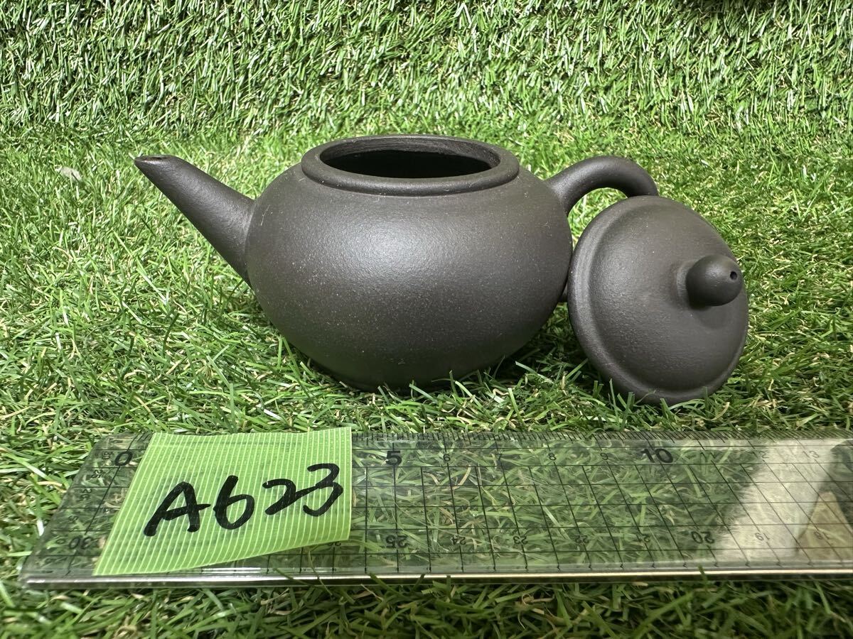 A623 中国宜興　急須　唐物 紫砂　煎茶道具 中国古美術　　　 中国古玩　《紅　蓋裏銘》