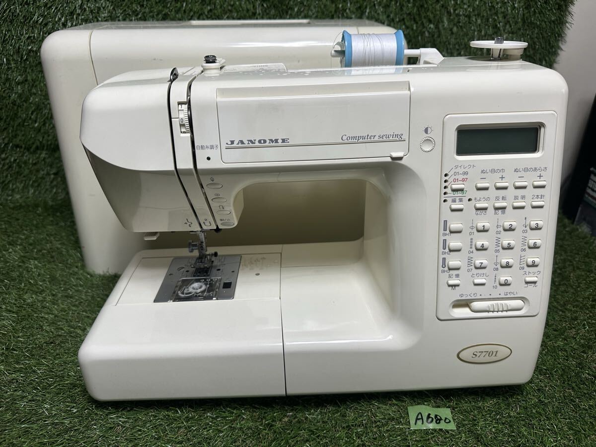 A680 JANOME S7701 MODEL 840 ジャノメ コンピューターミシン 美品　付属品多数　通電確認済み
