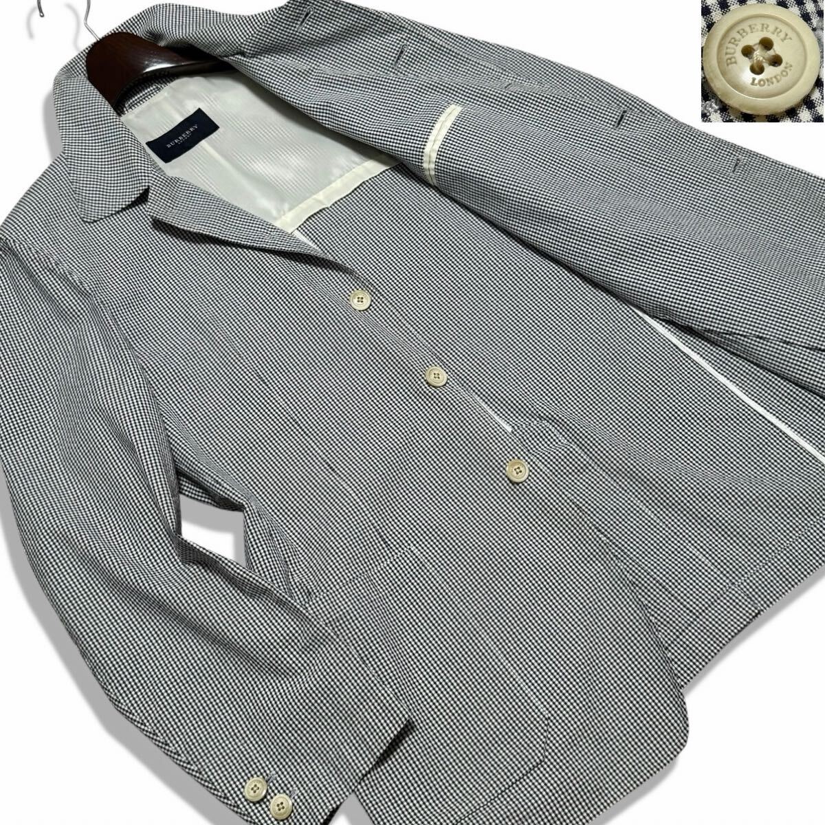 極美品/XLサイズ●BURBERRY LONDON バーバリーロンドン 爽快 シアサッカー ギンガムチェック ライトアウター コート ジャケット LL 日本製