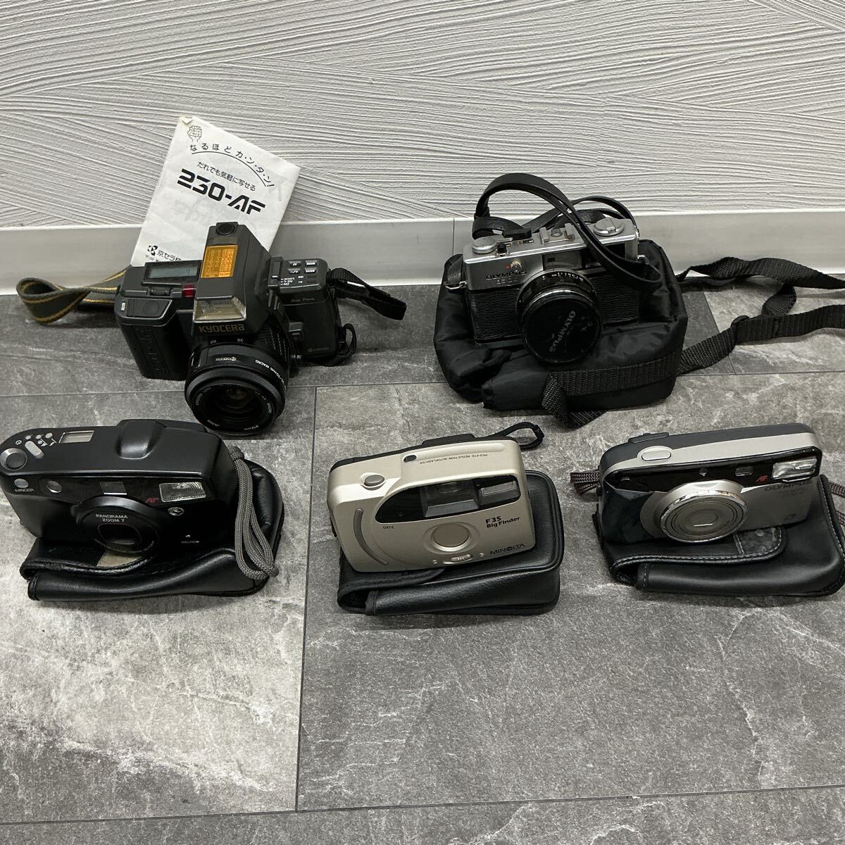 (最終出品)営YM000152 フィルムカメラ動作未確認 /京セラ 230-AF /OLYMPUS [35 DC][NEWPIC ZOOM 90]/MINOLTA [ZOOM7][F35]/SAMURAI[X3.0]