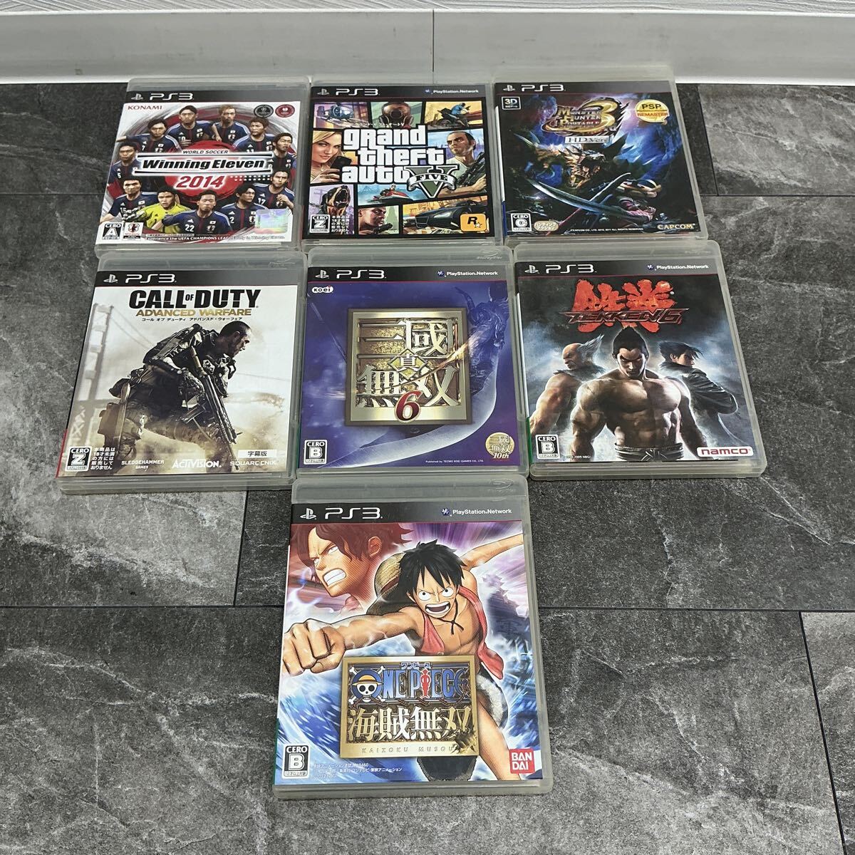 営KWE000007 PS3 プレステ3 ソフト ウイニングイレブン2014 / 真・三國無双6 / 鉄拳6 / ワンピース 海賊無双 / モンハン3rd HD など