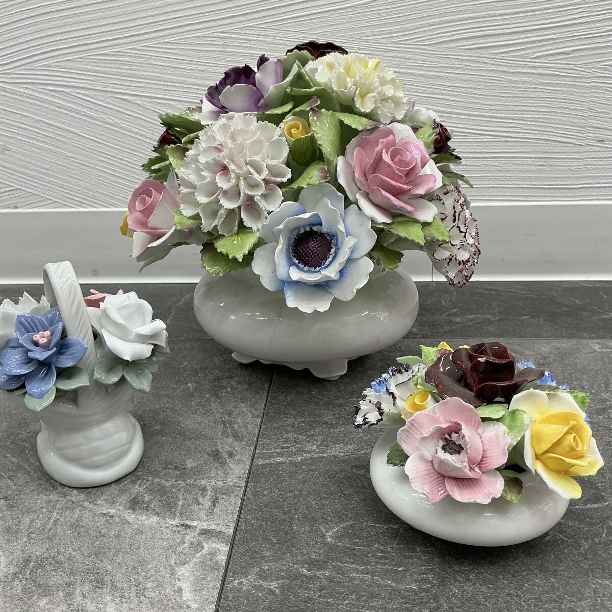 営MZ000193 ロイヤルドルトン Royal Doulton 陶花 インテリア 置物　おまけ付
