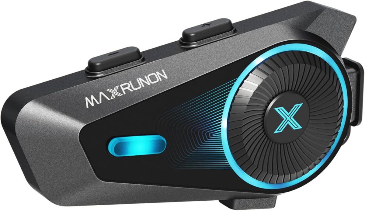 【新品】 MAXRUNON D10 バイク インカム 日本語音声認識 4人同時通話 専用アプリ対応 OTAアップデート