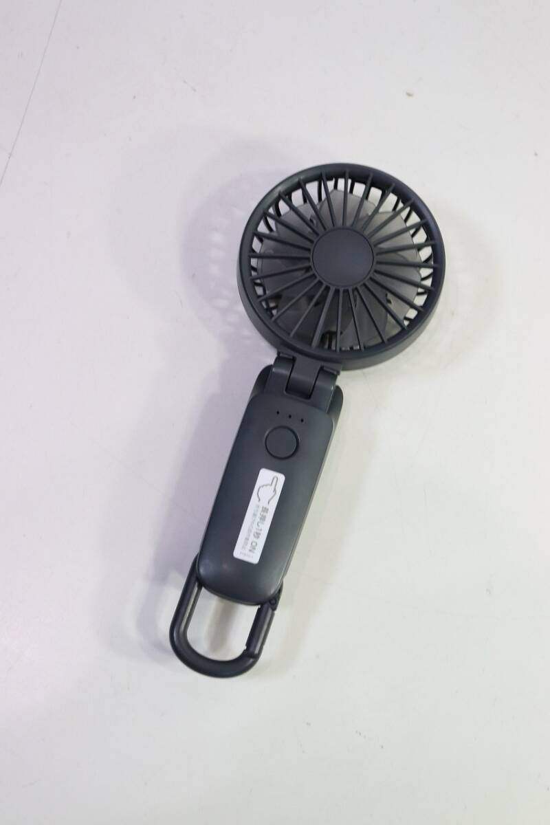 RHYTHM リズム 9ZF040 モバイルファン ハンディファン グレー USED 中古 (R801-