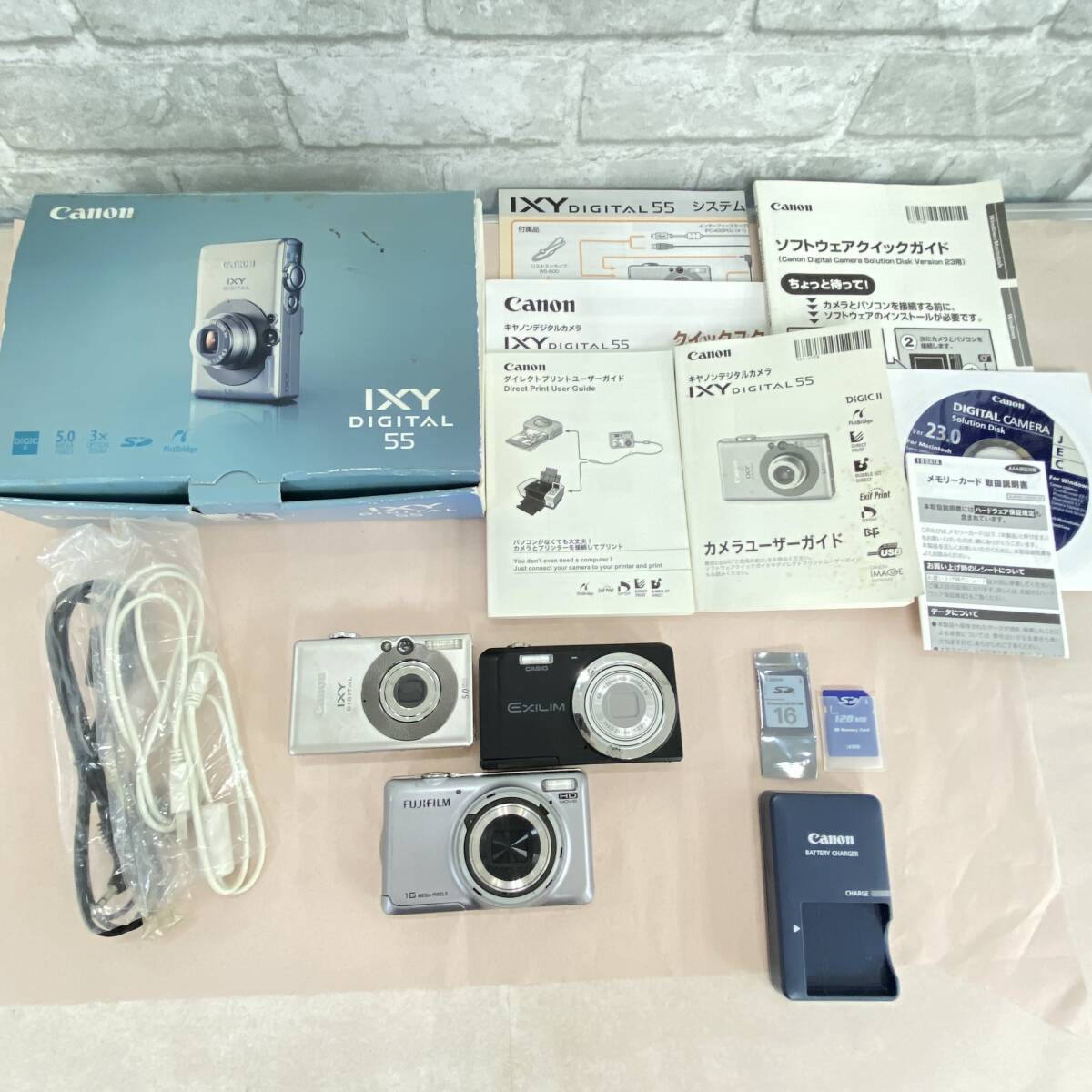 『TJ10』1台通電確認済み/動作未確認 デジカメ キャノン:イクシーデジタル/カシオ:エクシリム/富士フイルム/ファインピクス 現状