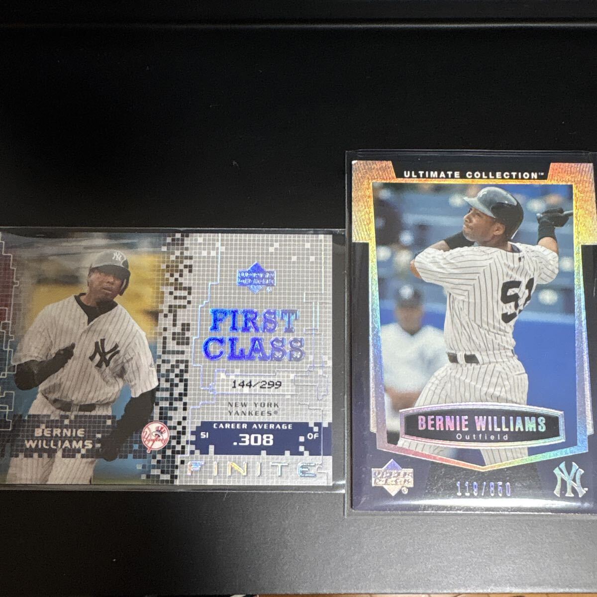 2003 Upper Deck Finite #184 Bernie Williams ２９９枚限定　+　ULTIMATE　８５０枚限定　２枚セット