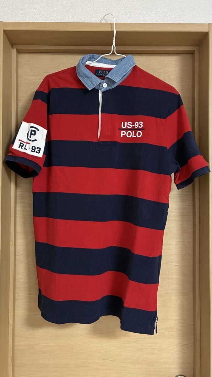 POLO RALPH LAUREN CPRL93 US-93 ポロラルフローレン ボーダー ポロシャツ S 送料込！92 bear pwing hitech 