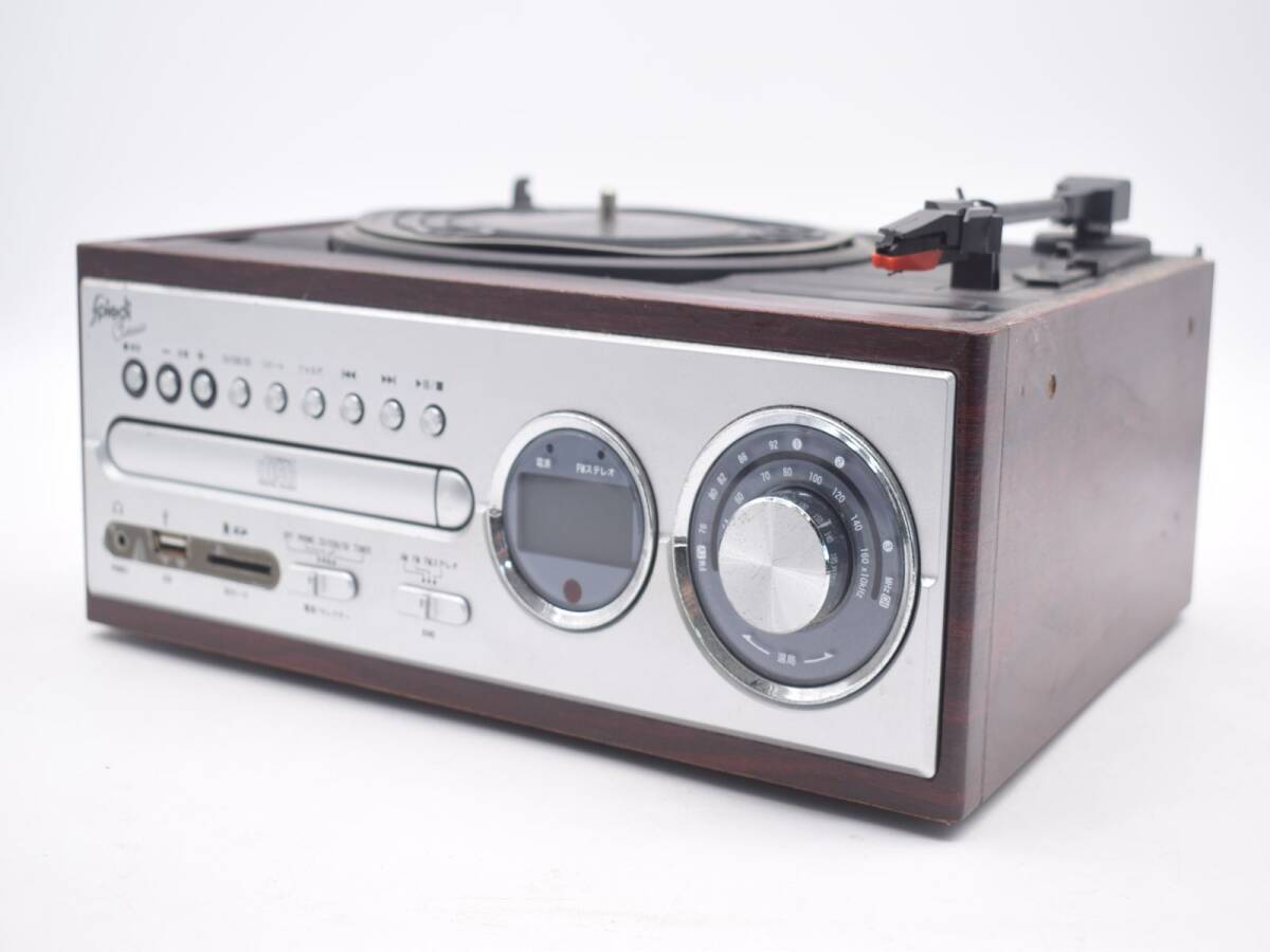 FpiediClassic/エフピエディクラシック TCD98WE マルチオーディオプレーヤー レコード ターンテーブル オーディオ機器 昭和レトロ 