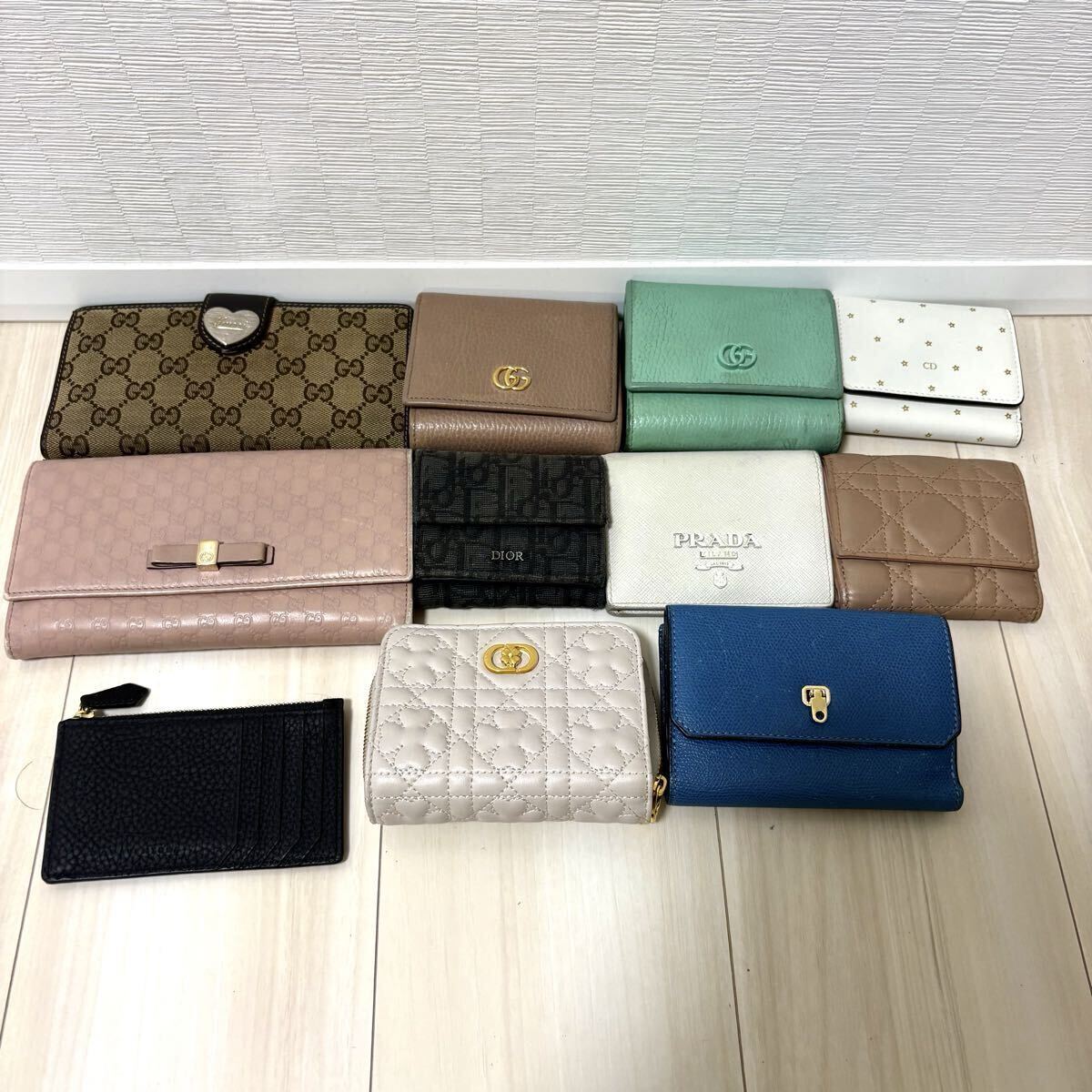 1円〜【財布の集い】GUCCI グッチ DIOR ディオール ヴァレクストラ PRADA 財布 ウォレット セット まとめ メンズ レディース 折り財布