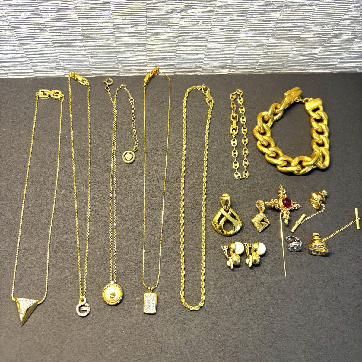 【15点まとめ】GIVENCHY ジバンシー ネックレス チョーカー イヤリング ブレスレット セット アクセサリー ラインストーン カラーストーン