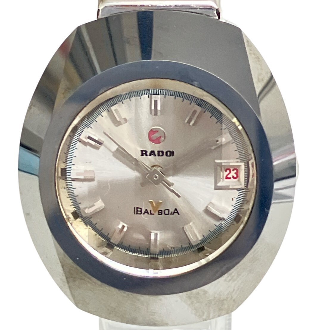 A074-C8-2404◎ RADO ラドー レディース腕時計 BALBOA V バルボアV AUTOMATIC 自動巻き カットガラス デイト ヴィンテージ 稼働 KA