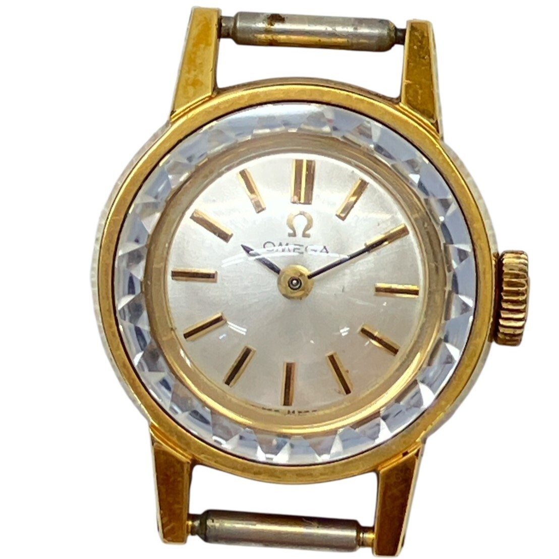 A096-O56-1294◎ OMEGA Ω オメガ レディース腕時計 手巻き MT ラウンド カットガラス 2針 ヴィンテージ 稼働 KA