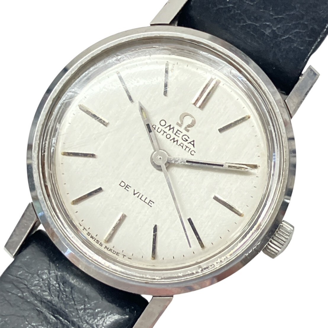 A112-G23-312◎ OMEGA Ω オメガ レディース腕時計 DE VILLE デビル AUTOMATIC 自動巻き ラウンド 3針 ヴィンテージ ケース付き 稼働 KA