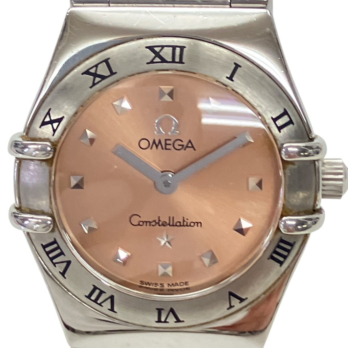 A132-H42-992 【電池交換済/稼働】 OMEGA Ω オメガ レディース腕時計 Constellation 1561.61 QUARTZ ラウンド 2針 ケース付き KA