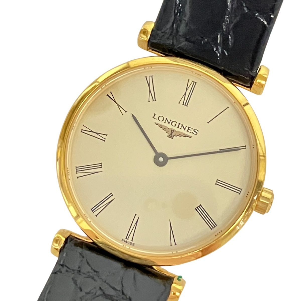 A002-Z23-327◎ 【電池交換済/稼働】 LONGINES ロンジン レディース腕時計 グランドクラシック L4.209.2 QUARTZ ラウンド 2針 KA