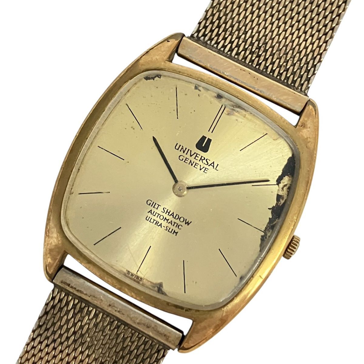 A009-P4-1147◎ UNIVERSAL GENEVE メンズ腕時計 GILT SHADOW 566105 AUTOMATIC 自動巻き 2針 ULTRA-SUM ヴィンテージ KA