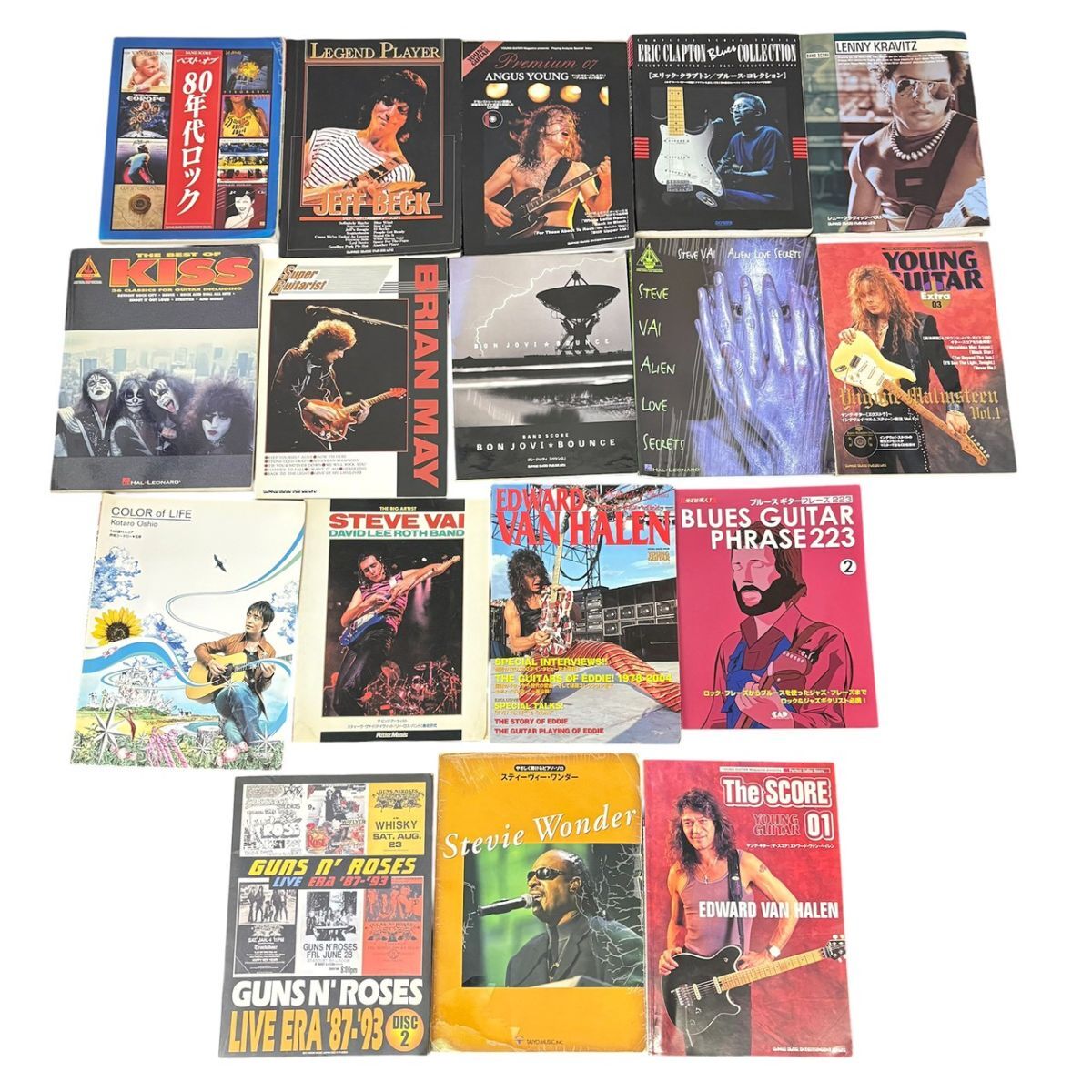 A246-K58-2639 楽譜 バンドスコア 17点 まとめ セット THE BEST OF KISS ボン・ジョヴィ バウンス 押尾コータロー COLOR of LIFE 他 KA