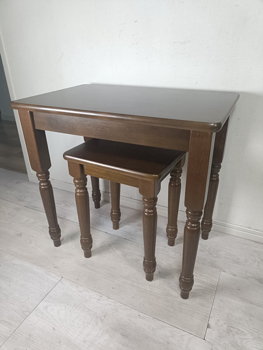 組テーブル　大小2組　アンティーク家具 ネストテーブル ローテーブル ソファテーブル イギリス ビンテージ レトロ　送料4000円 東京池袋