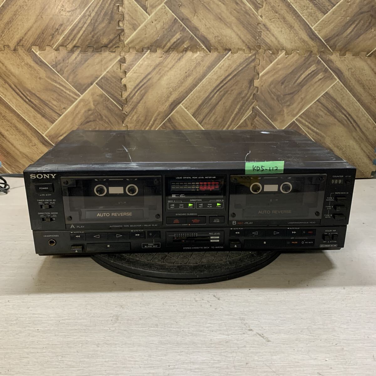 KD5-112 激安 SONY TC-WR750 カセットデッキ STEREO CASSETTE TAPE DECK 簡易的動作確認済み　中古現状品